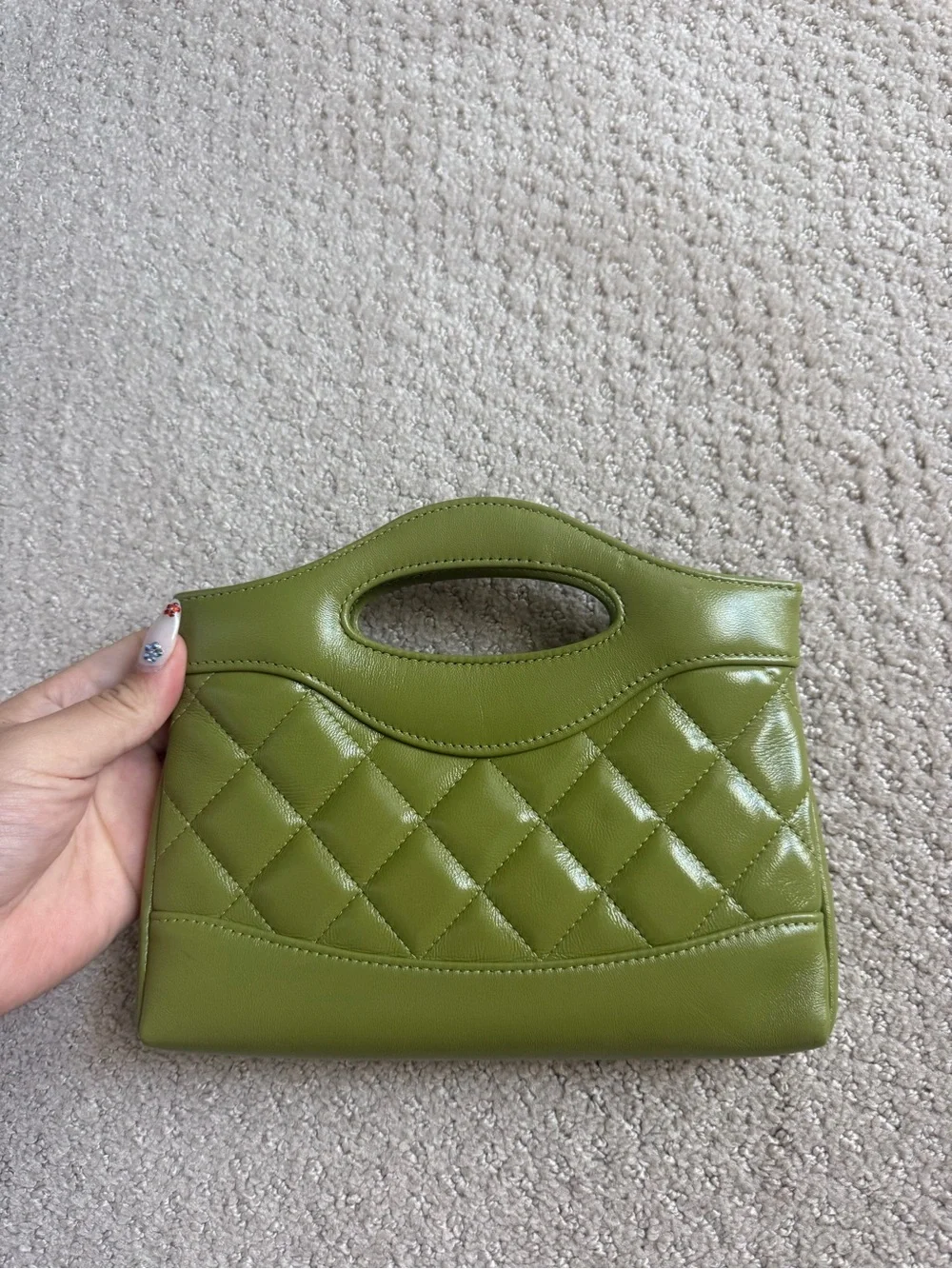 Chanel nano 31 matcha green